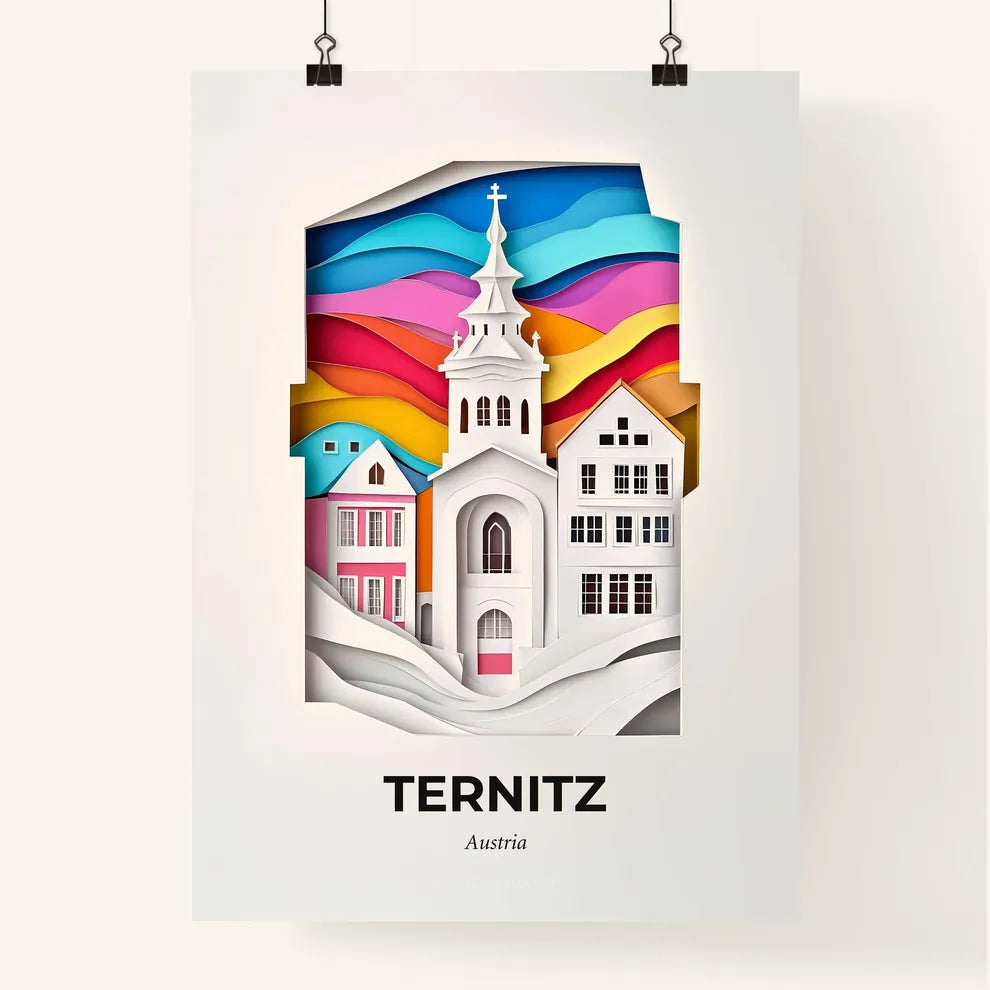 Vivid Ternitz, Austria, Colorful Poster