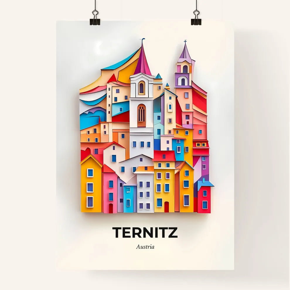 Vivid Ternitz, Austria, Colorful Poster