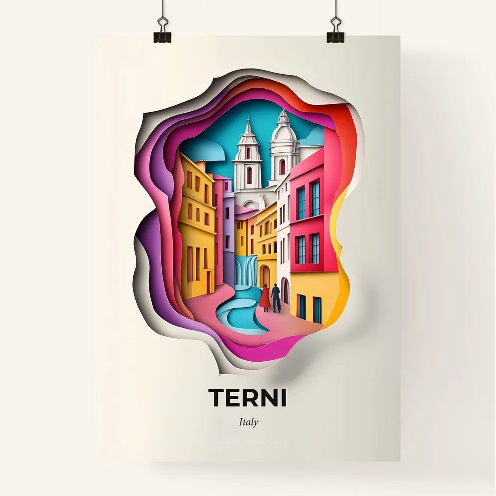 Vivid Terni, Italy, Colorful Poster