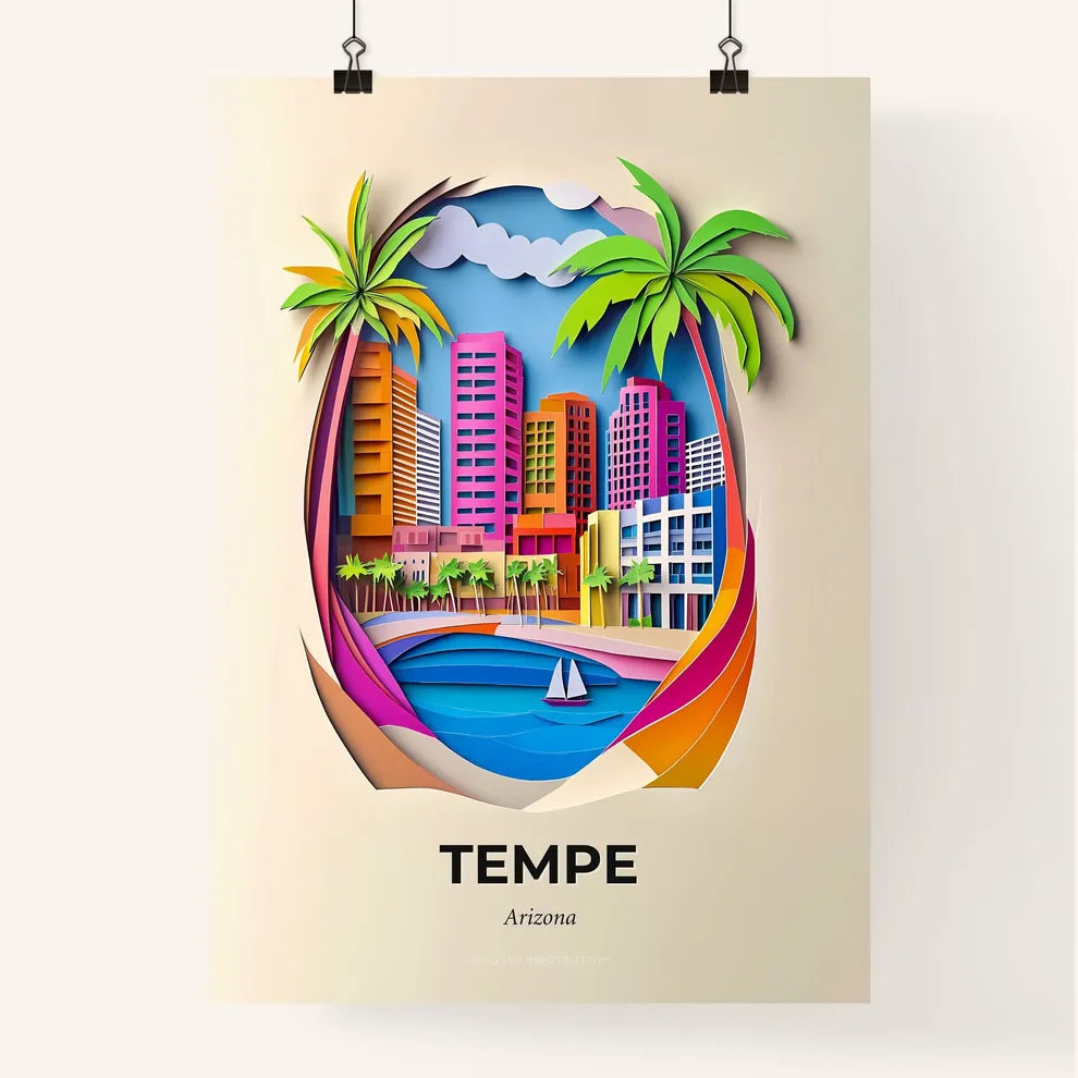 Vivid Tempe, Arizona, Colorful Poster