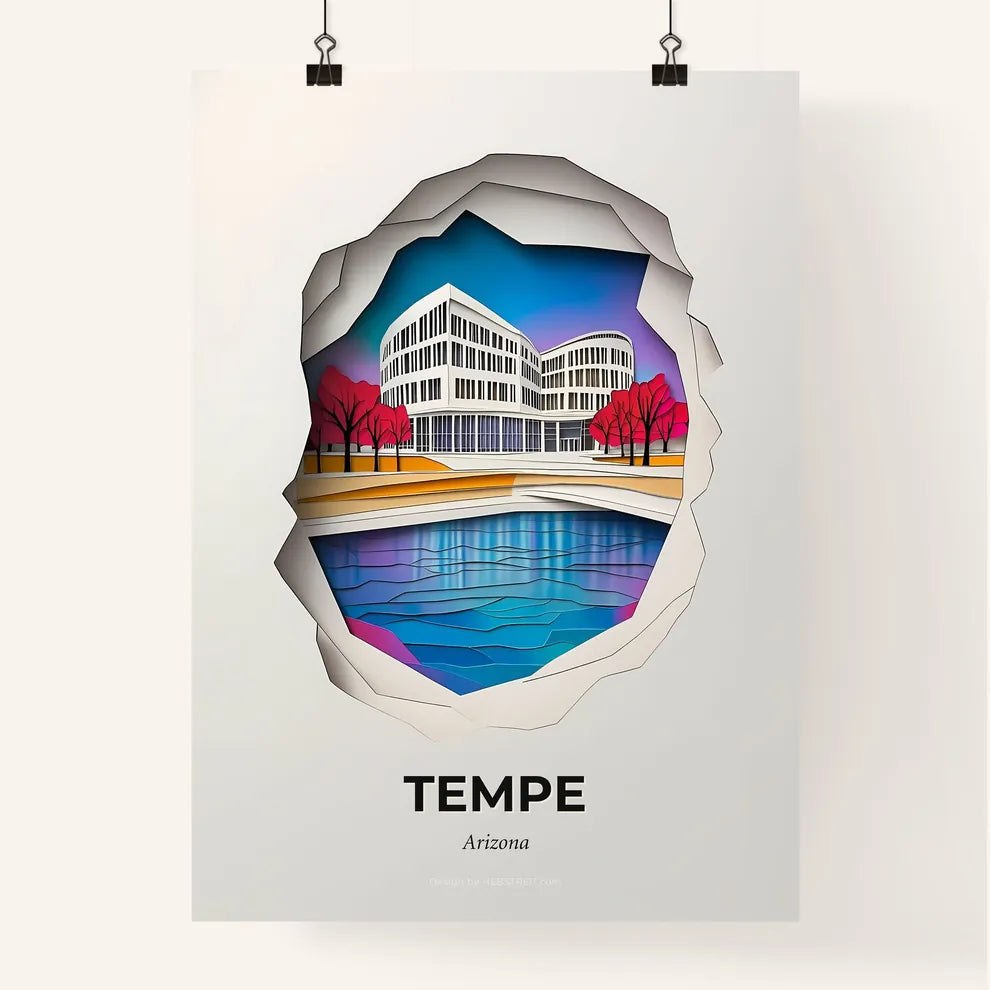 Vivid Tempe, Arizona, Colorful Poster