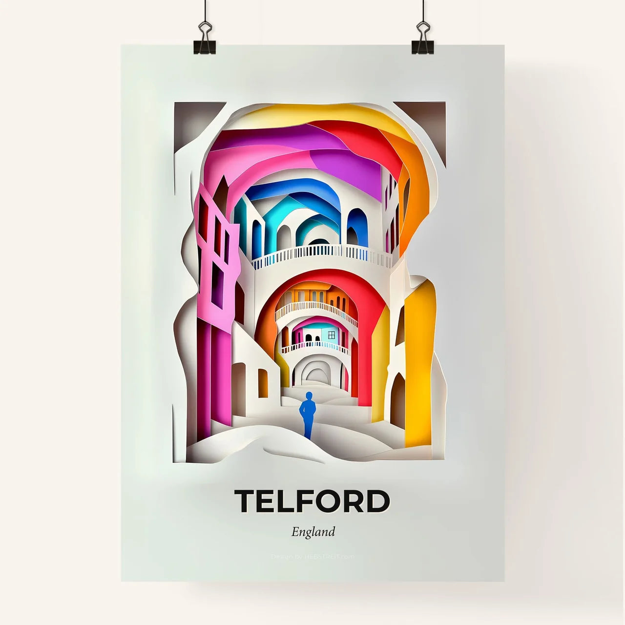 Vivid Telford, England, Colorful Poster