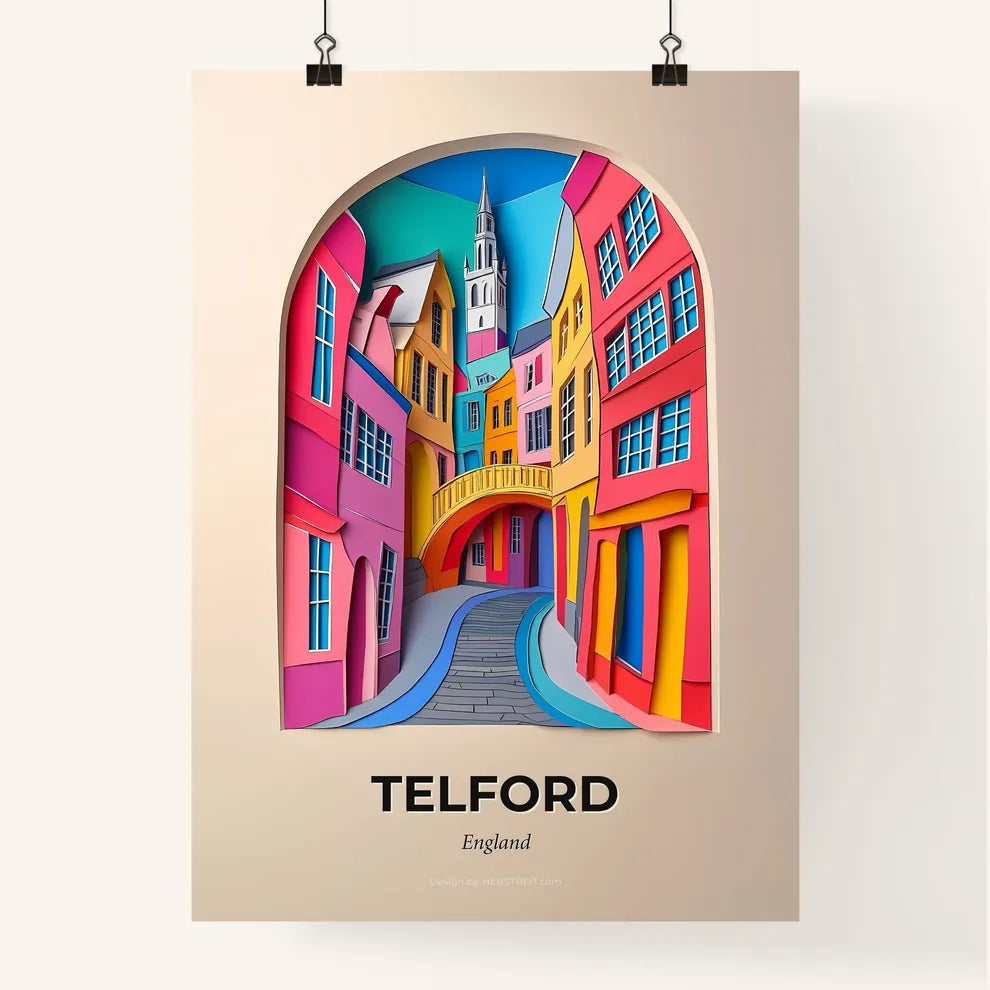 Vivid Telford, England, Colorful Poster