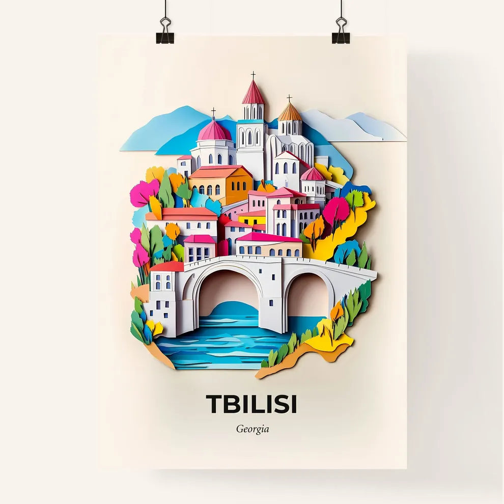 Vivid Tbilisi, Georgia, Colorful Poster