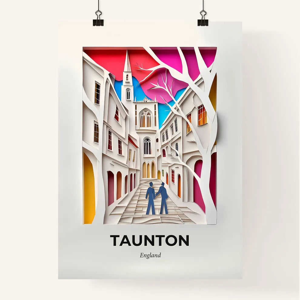 Vivid Taunton, England, Colorful Poster