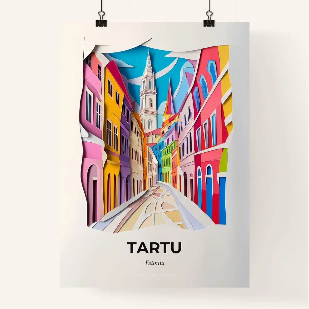 Vivid Tartu, Estonia, Colorful Poster