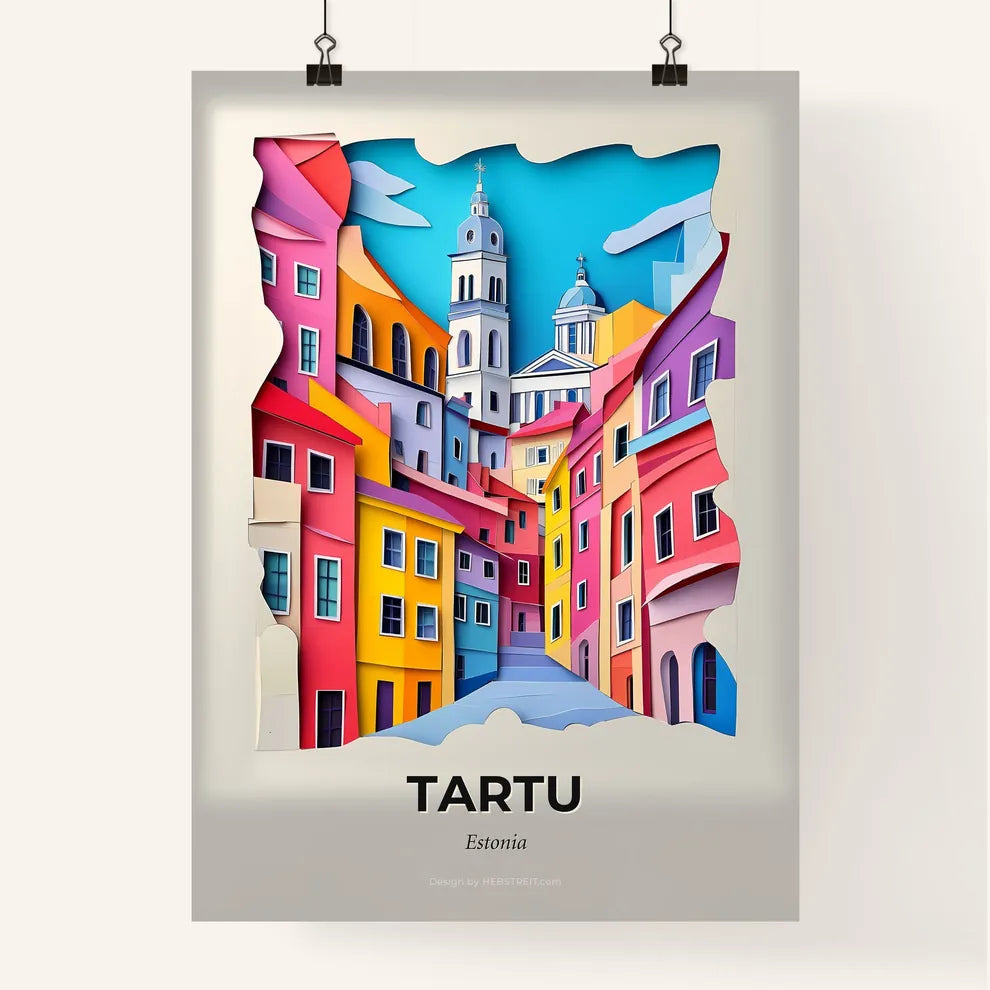 Vivid Tartu, Estonia, Colorful Poster