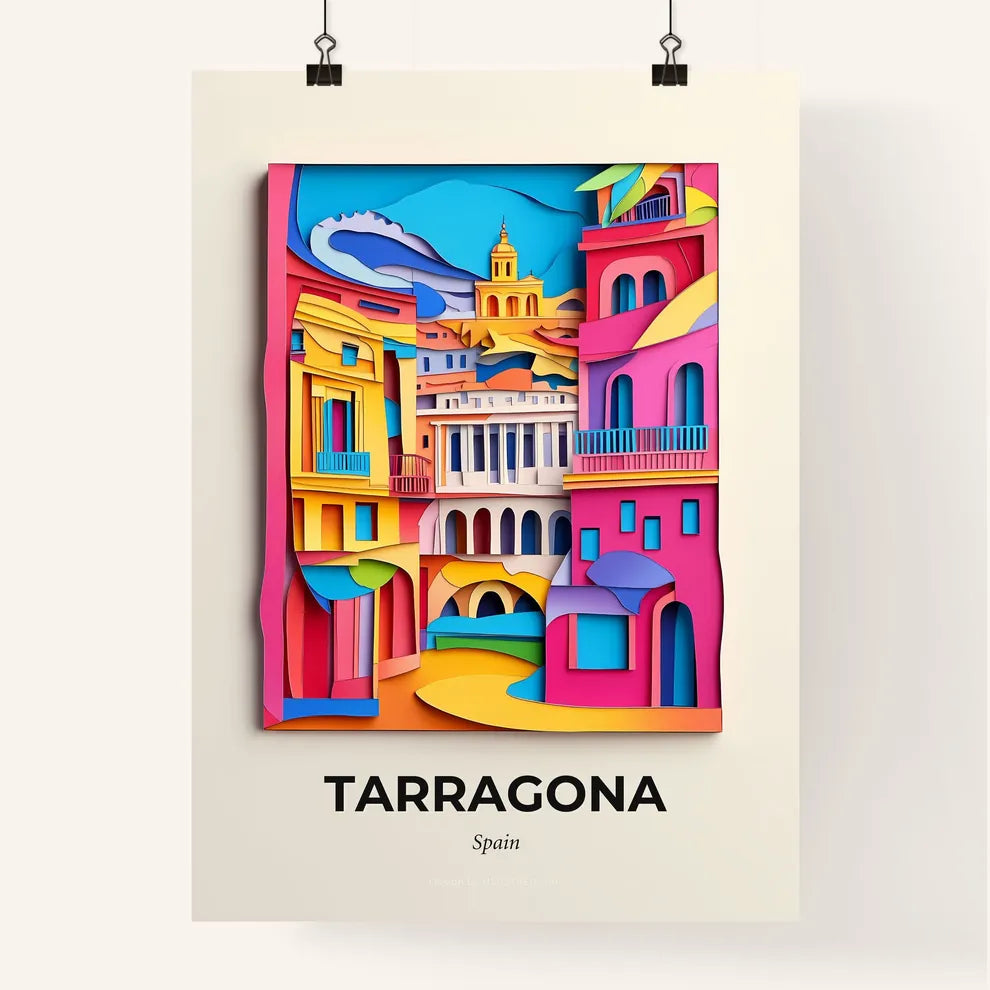 Vivid Tarragona, Spain, Colorful Poster
