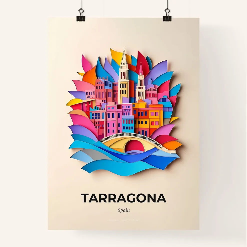 Vivid Tarragona, Spain, Colorful Poster