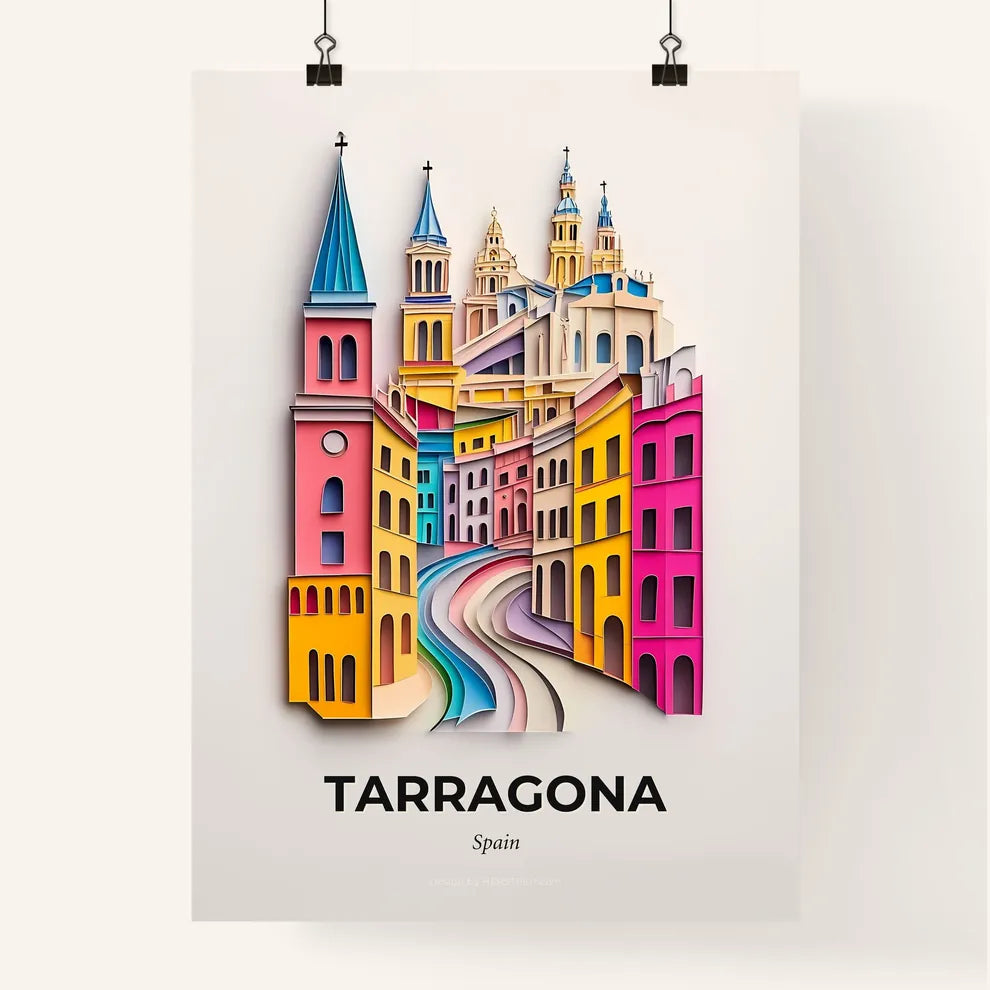 Vivid Tarragona, Spain, Colorful Poster