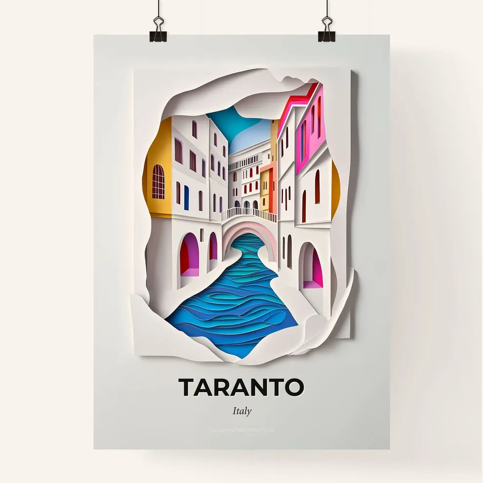 Vivid Taranto, Italy, Colorful Poster