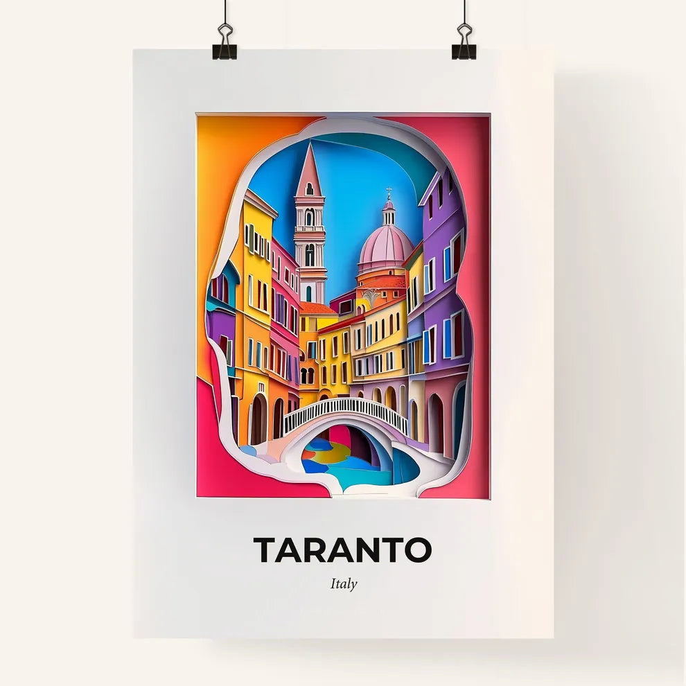 Vivid Taranto, Italy, Colorful Poster