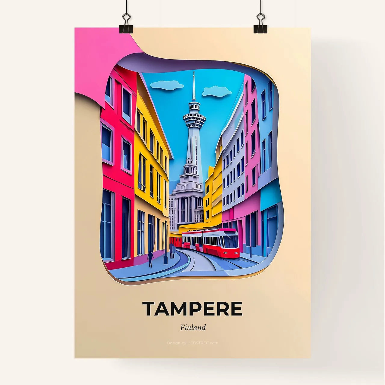 Vivid Tampere, Finland, Colorful Poster