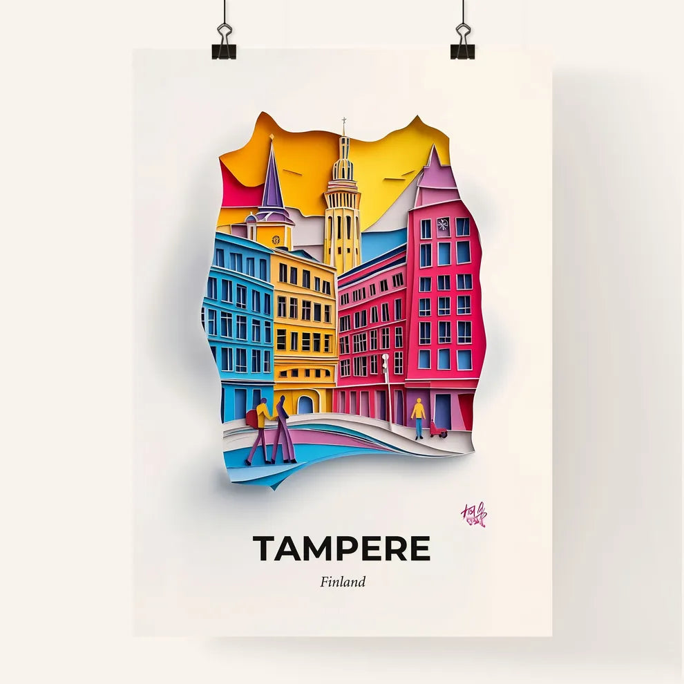 Vivid Tampere, Finland, Colorful Poster
