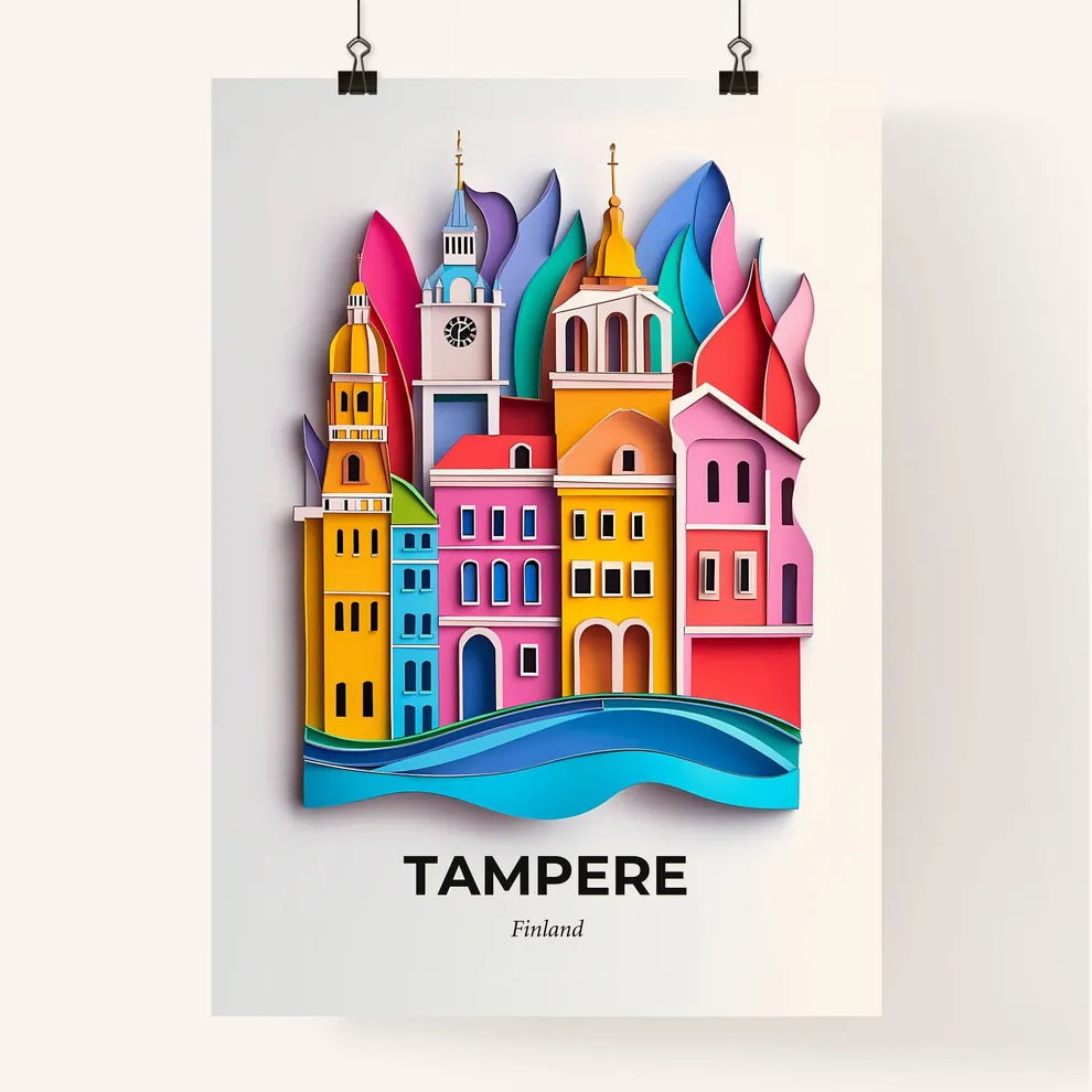 Vivid Tampere, Finland, Colorful Poster