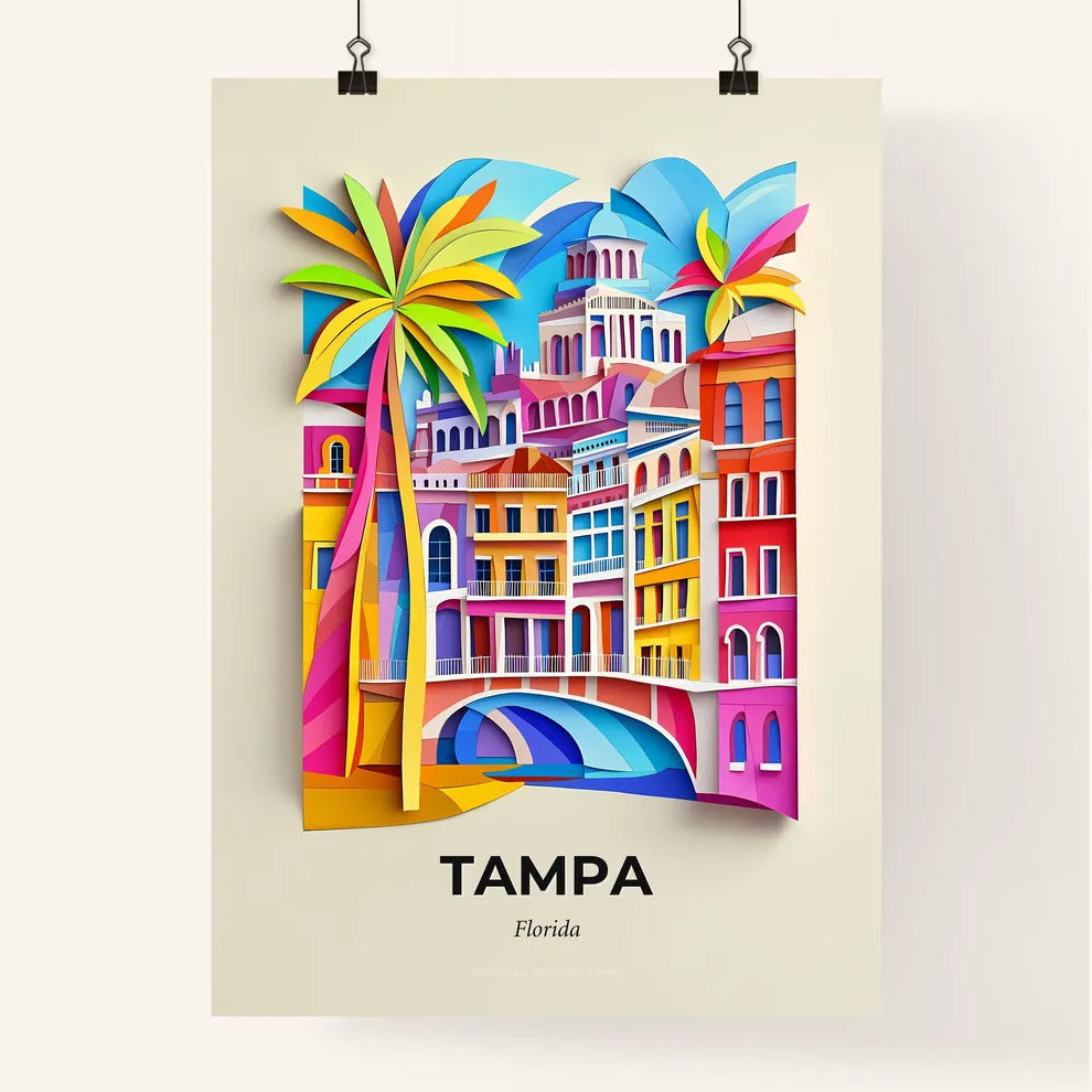 Vivid Tampa, Florida, Colorful Poster