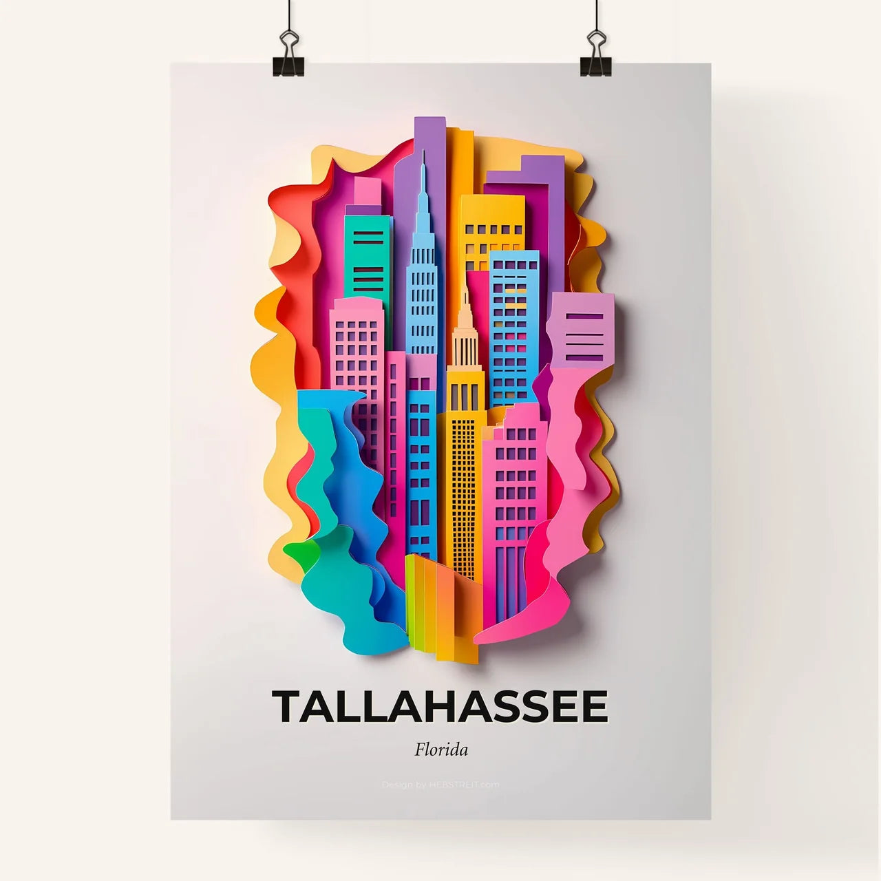 Vivid Tallahassee, Florida, Colorful Poster