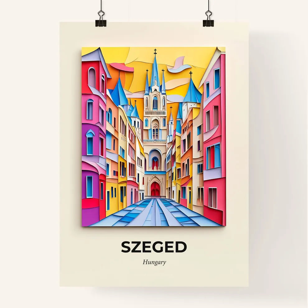 Vivid Szeged, Hungary, Colorful Poster