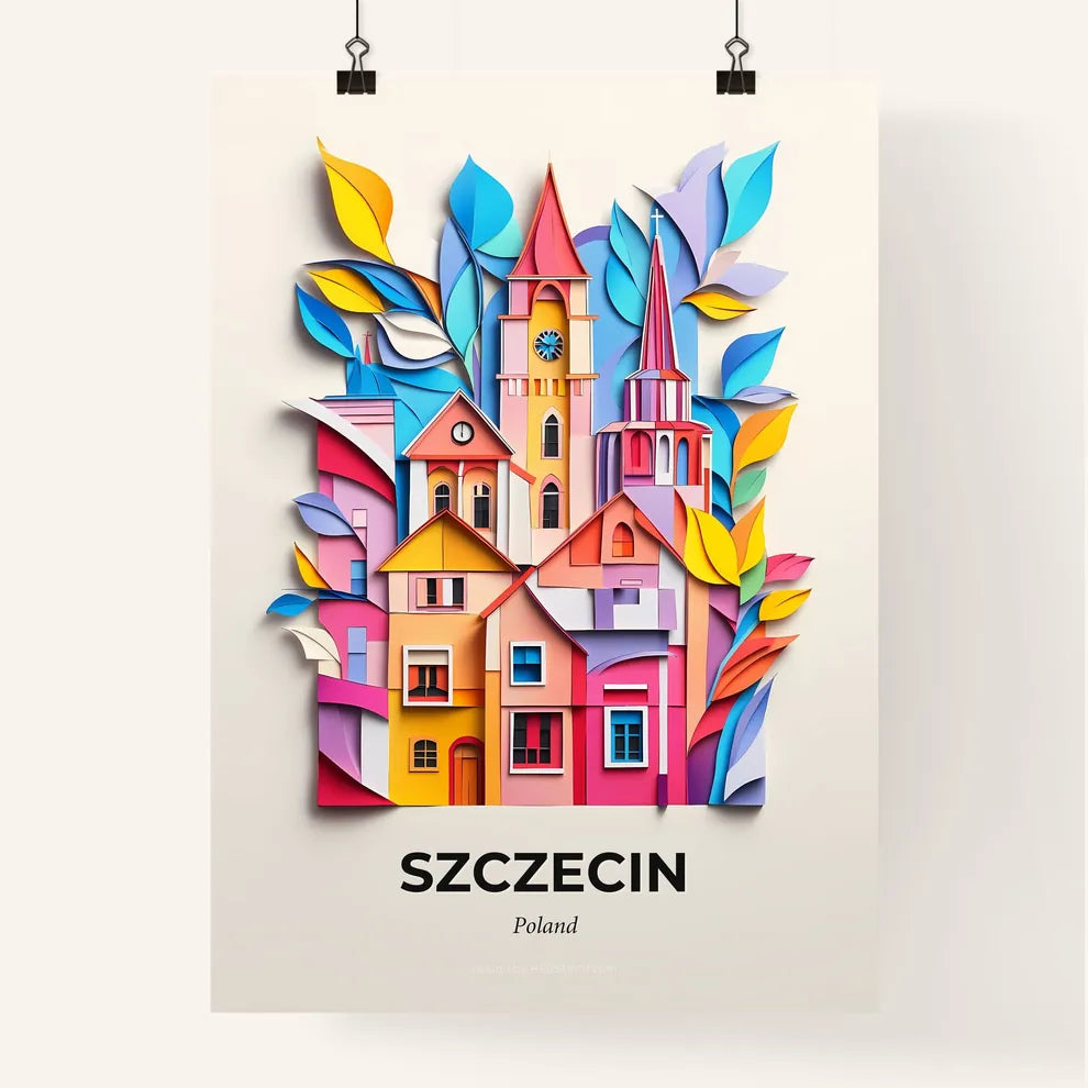 Vivid Szczecin, Poland, Colorful Poster