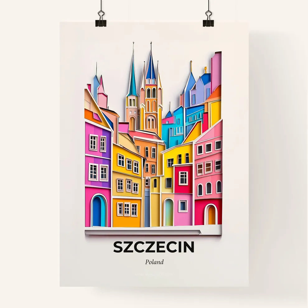 Vivid Szczecin, Poland, Colorful Poster