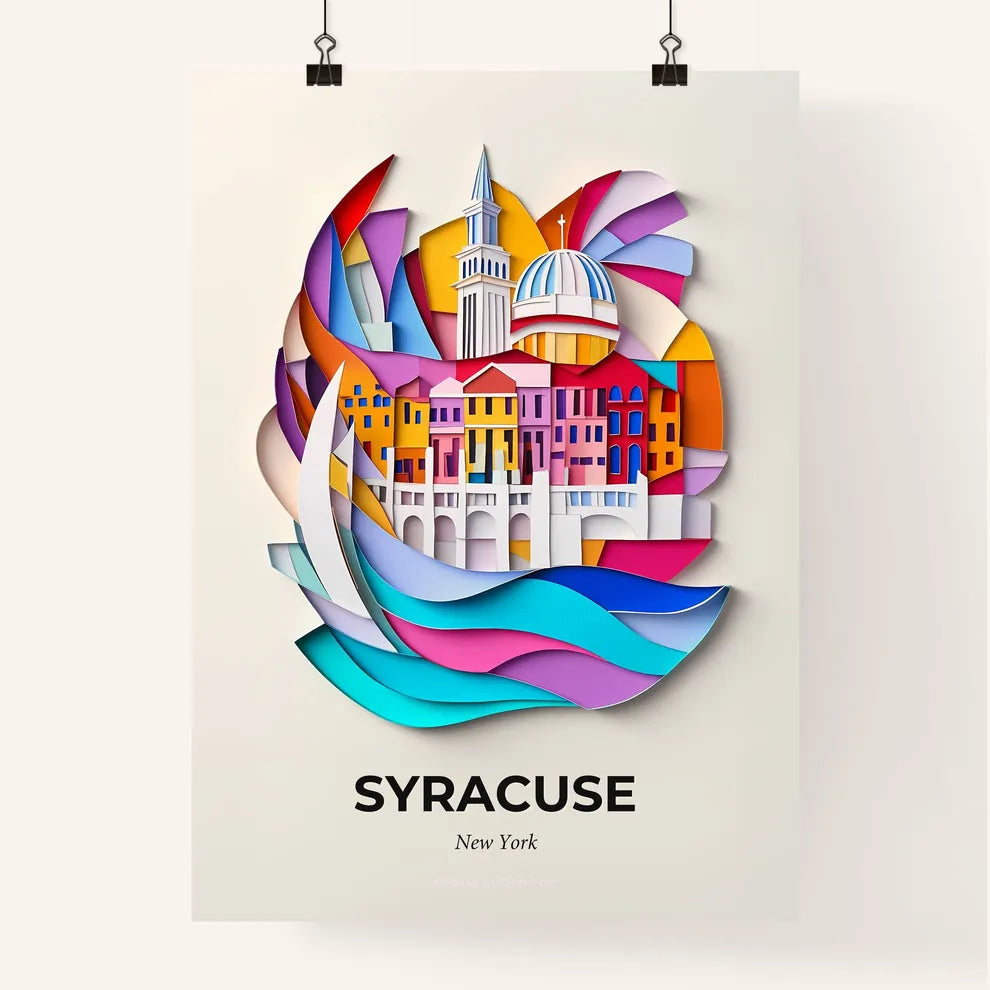 Vivid Syracuse, New York, Colorful Poster