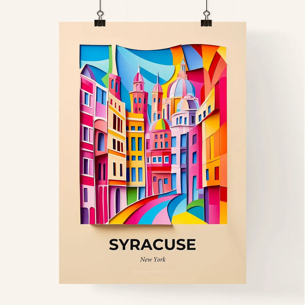 Vivid Syracuse, New York, Colorful Poster