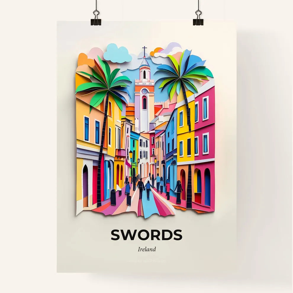 Vivid Swords, Ireland, Colorful Poster