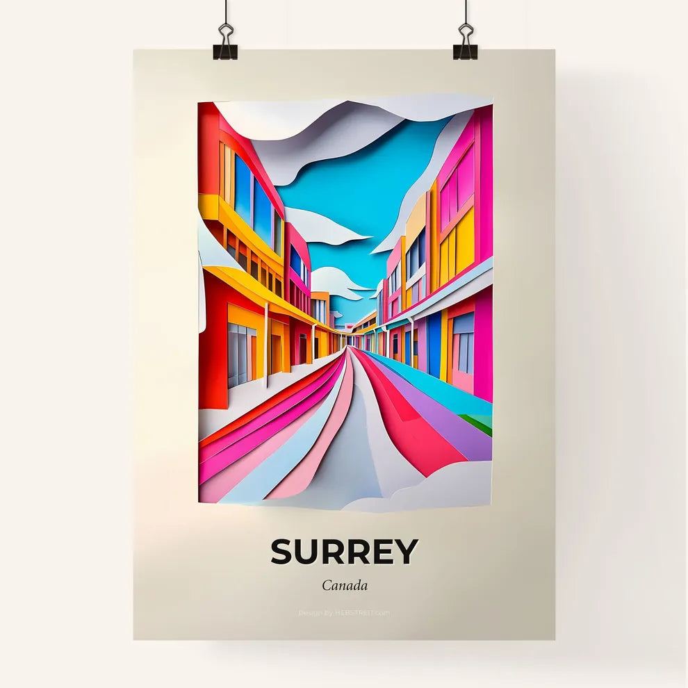 Vivid Surrey, Canada, Colorful Poster