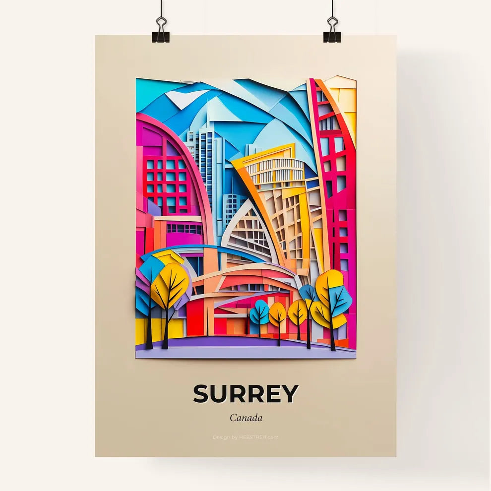 Vivid Surrey, Canada, Colorful Poster