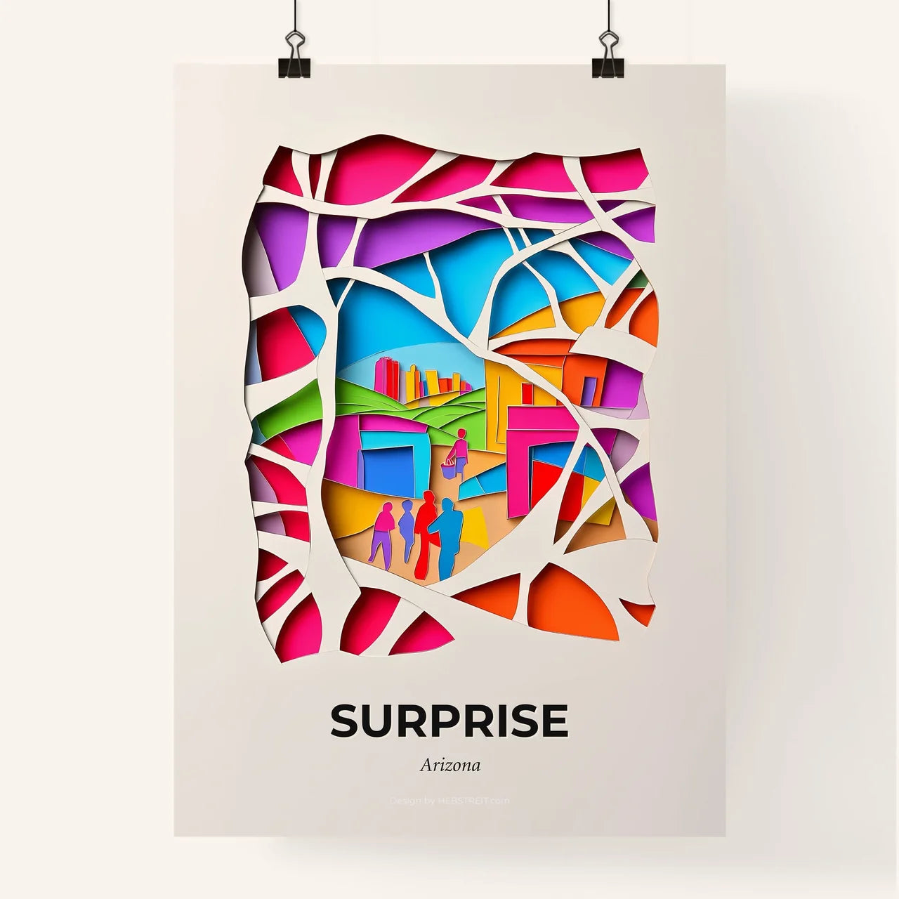Vivid Surprise, Arizona, Colorful Poster
