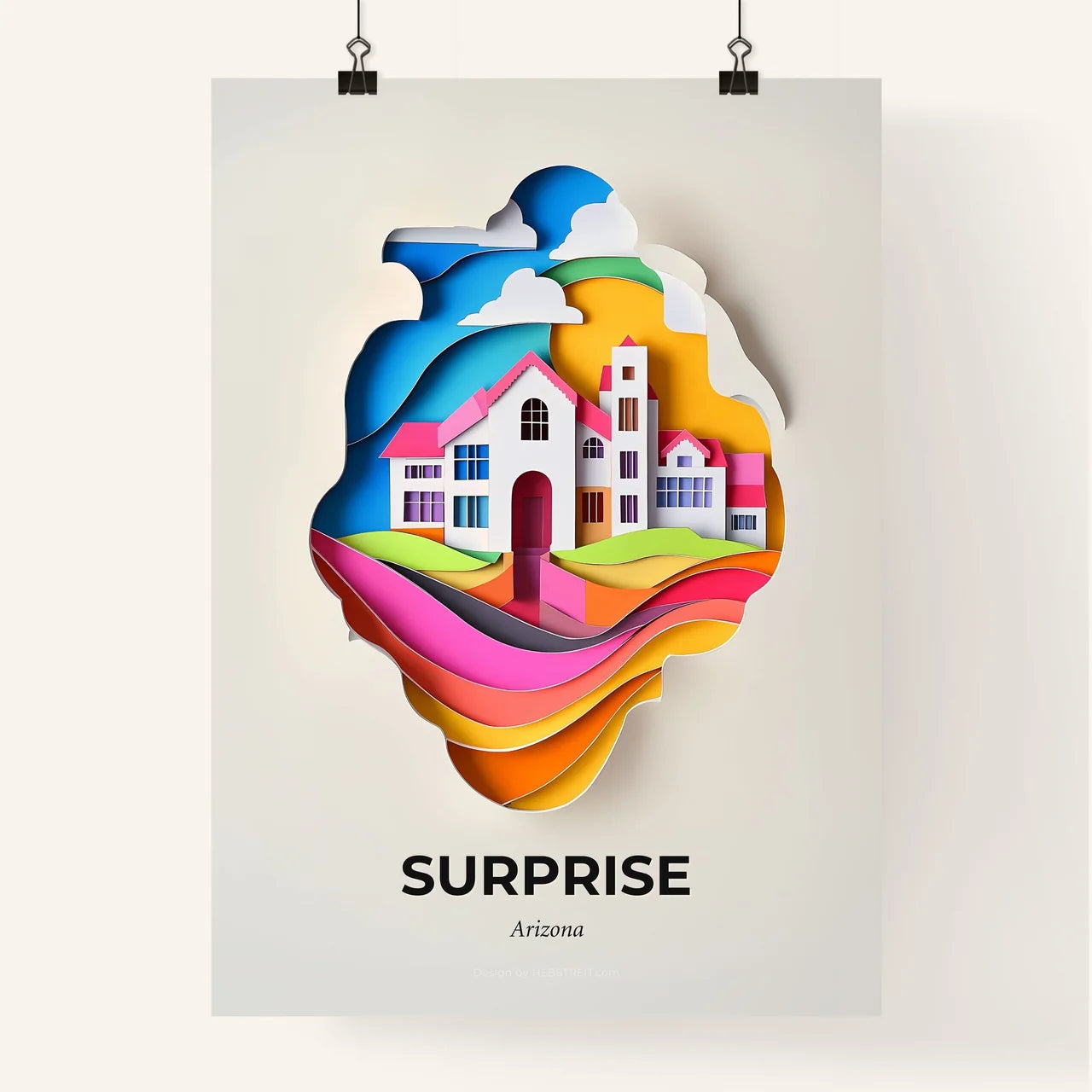 Vivid Surprise, Arizona, Colorful Poster