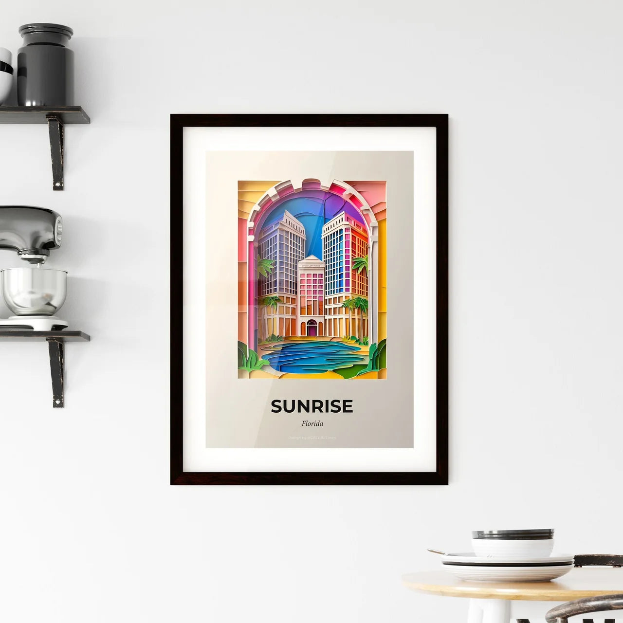 Vivid Sunrise, Florida, Framed Wall Art
