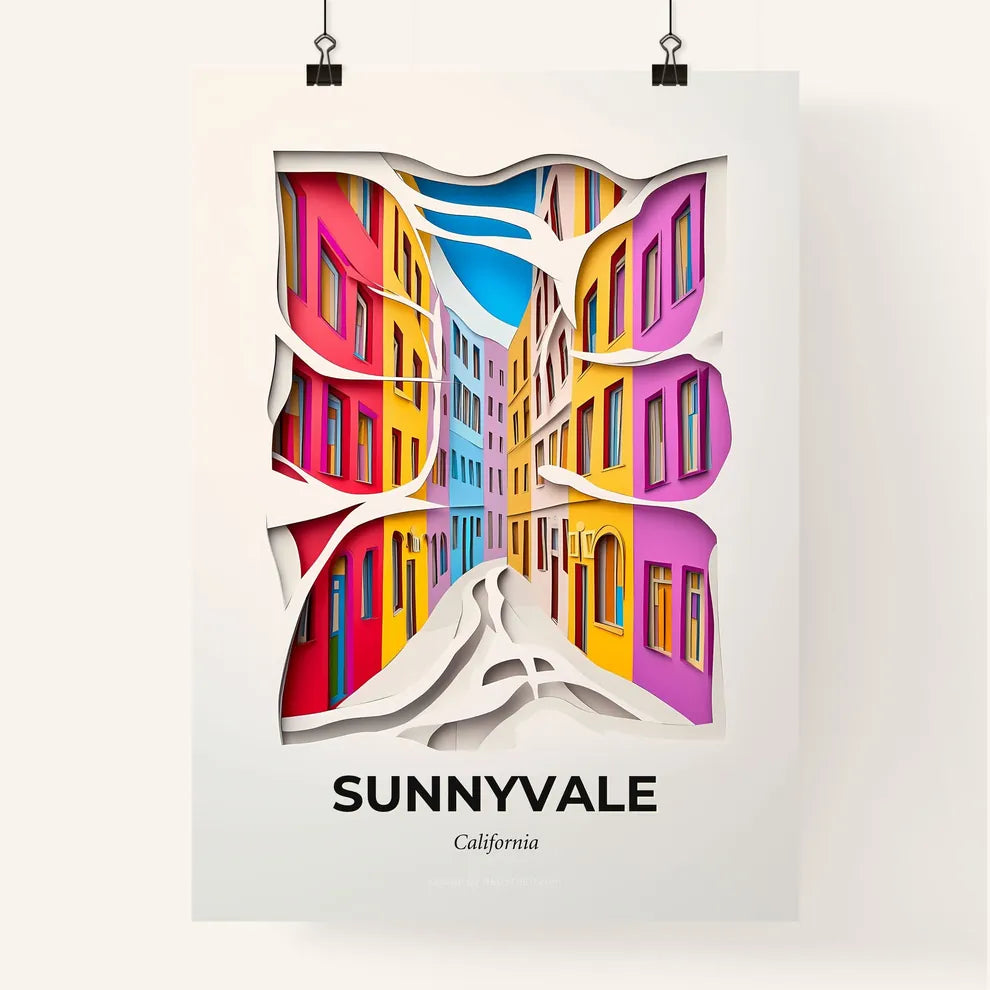 Vivid Sunnyvale, California, Colorful Poster