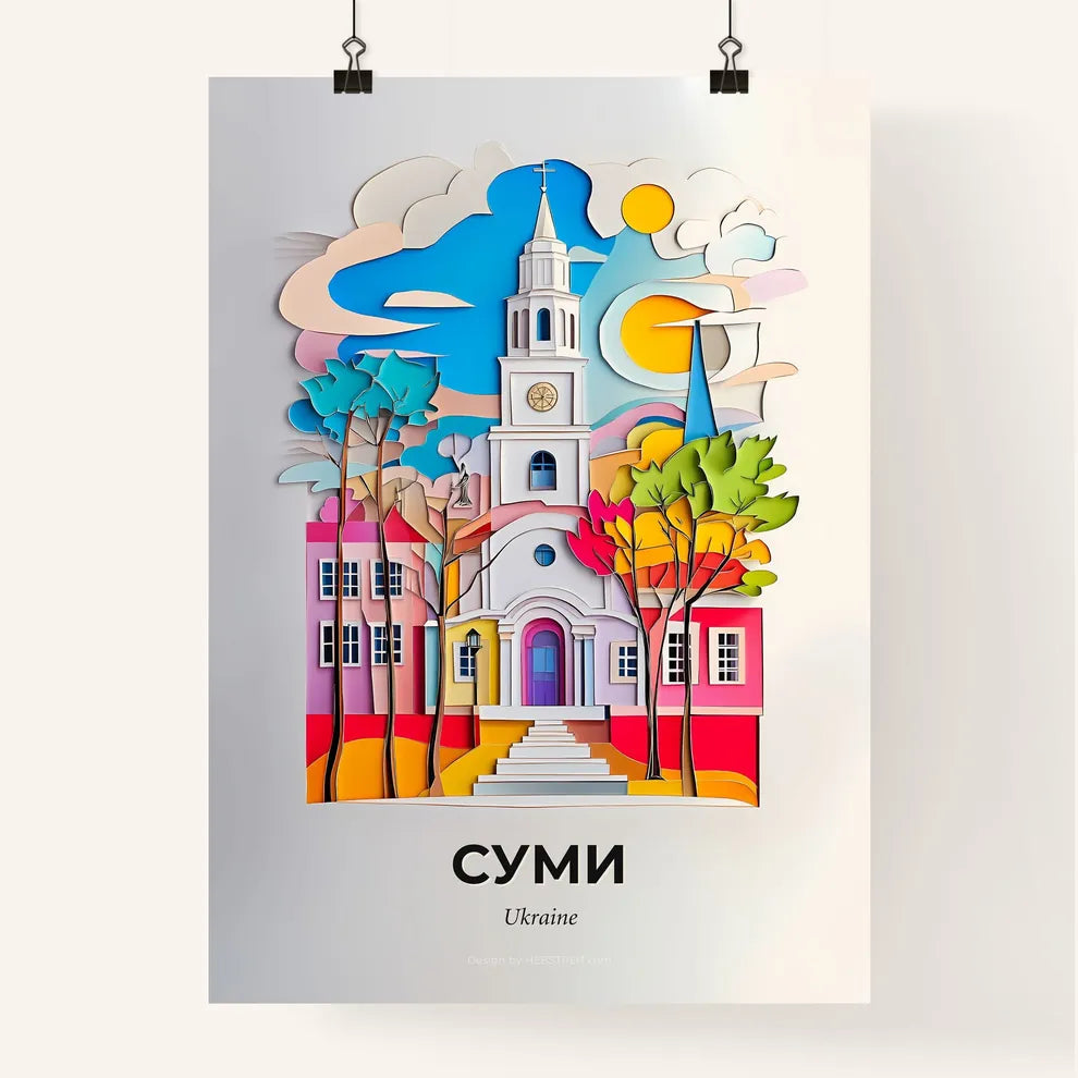 Vivid Sumy, Ukraine, Colorful Poster