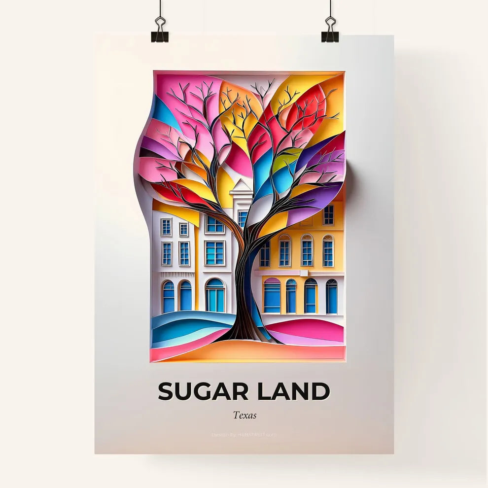 Vivid Sugar Land, Texas, Colorful Poster