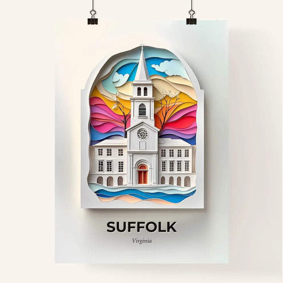 Vivid Suffolk, Virginia, Colorful Poster