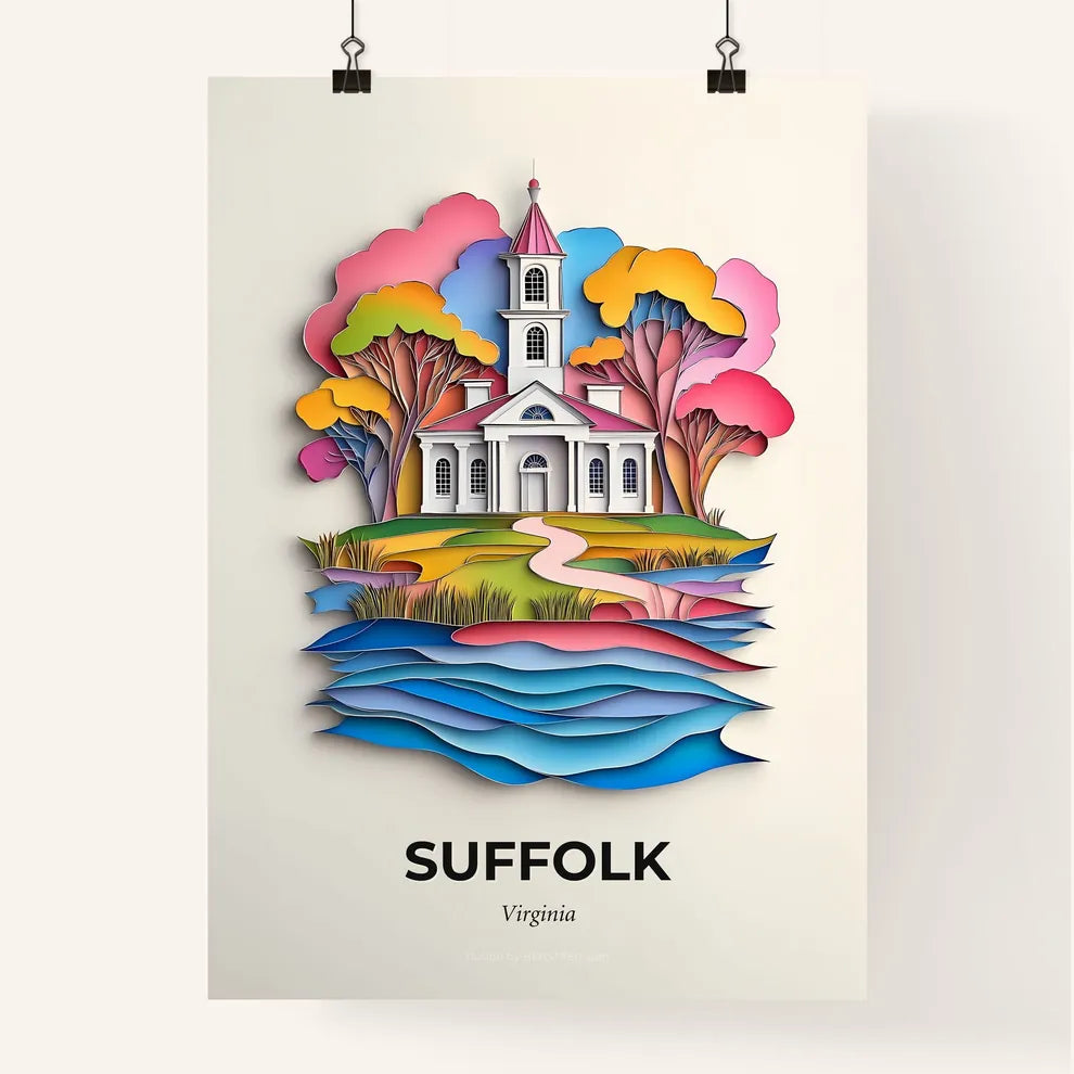 Vivid Suffolk, Virginia, Colorful Poster