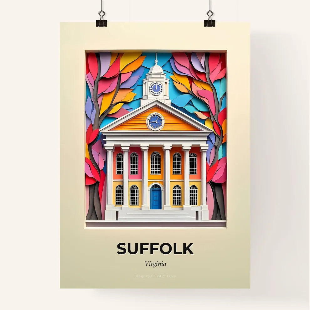 Vivid Suffolk, Virginia, Colorful Poster