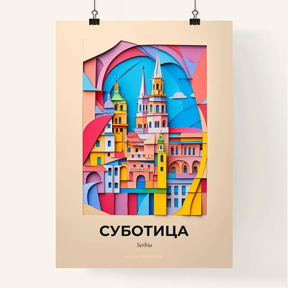 Vivid Subotica, Serbia, Colorful Poster