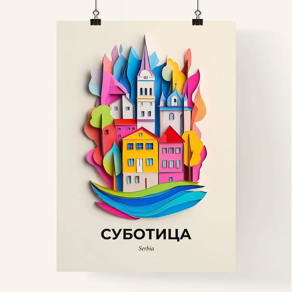 Vivid Subotica, Serbia, Colorful Poster