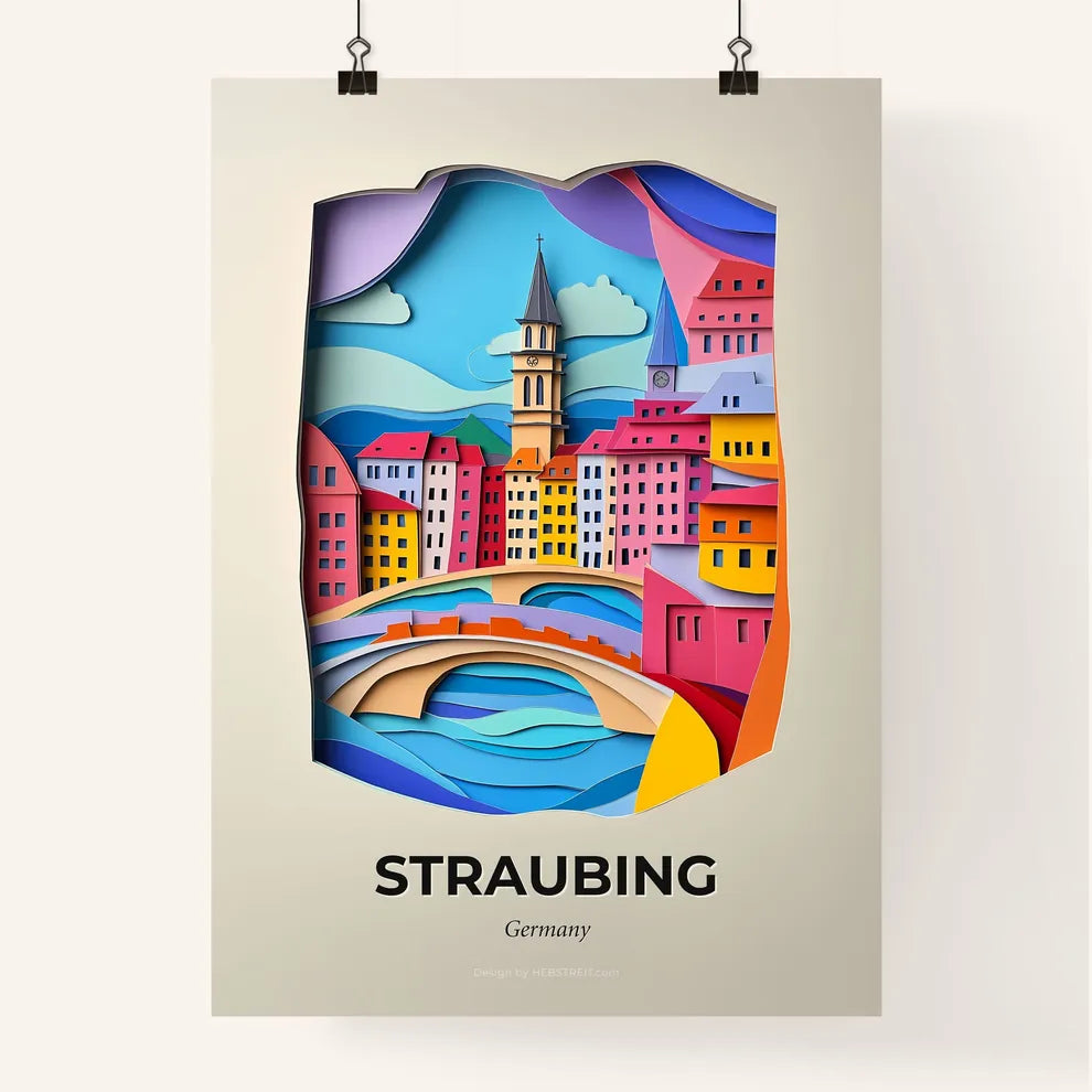 Vivid Straubing, Germany, Colorful Poster