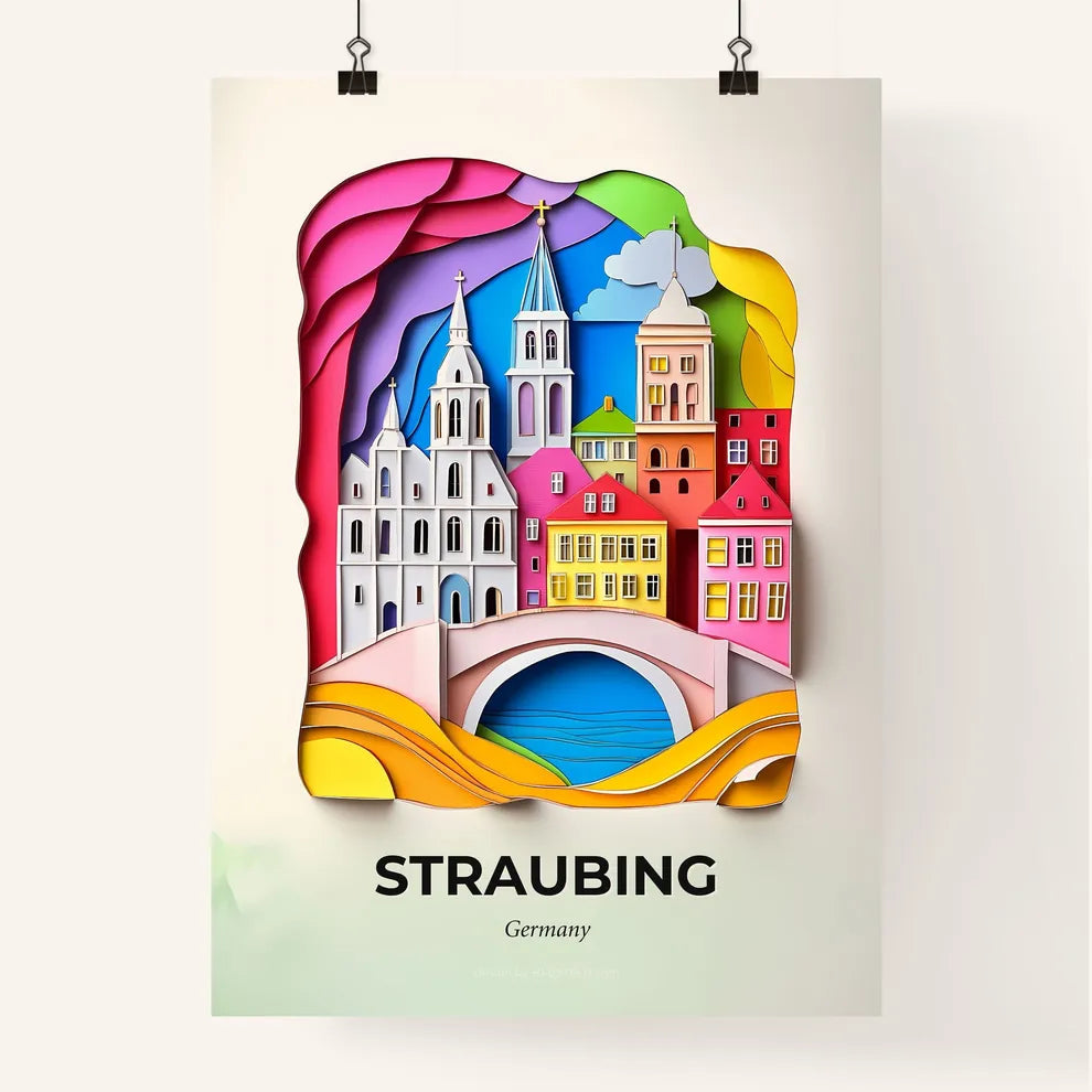 Vivid Straubing, Germany, Colorful Poster