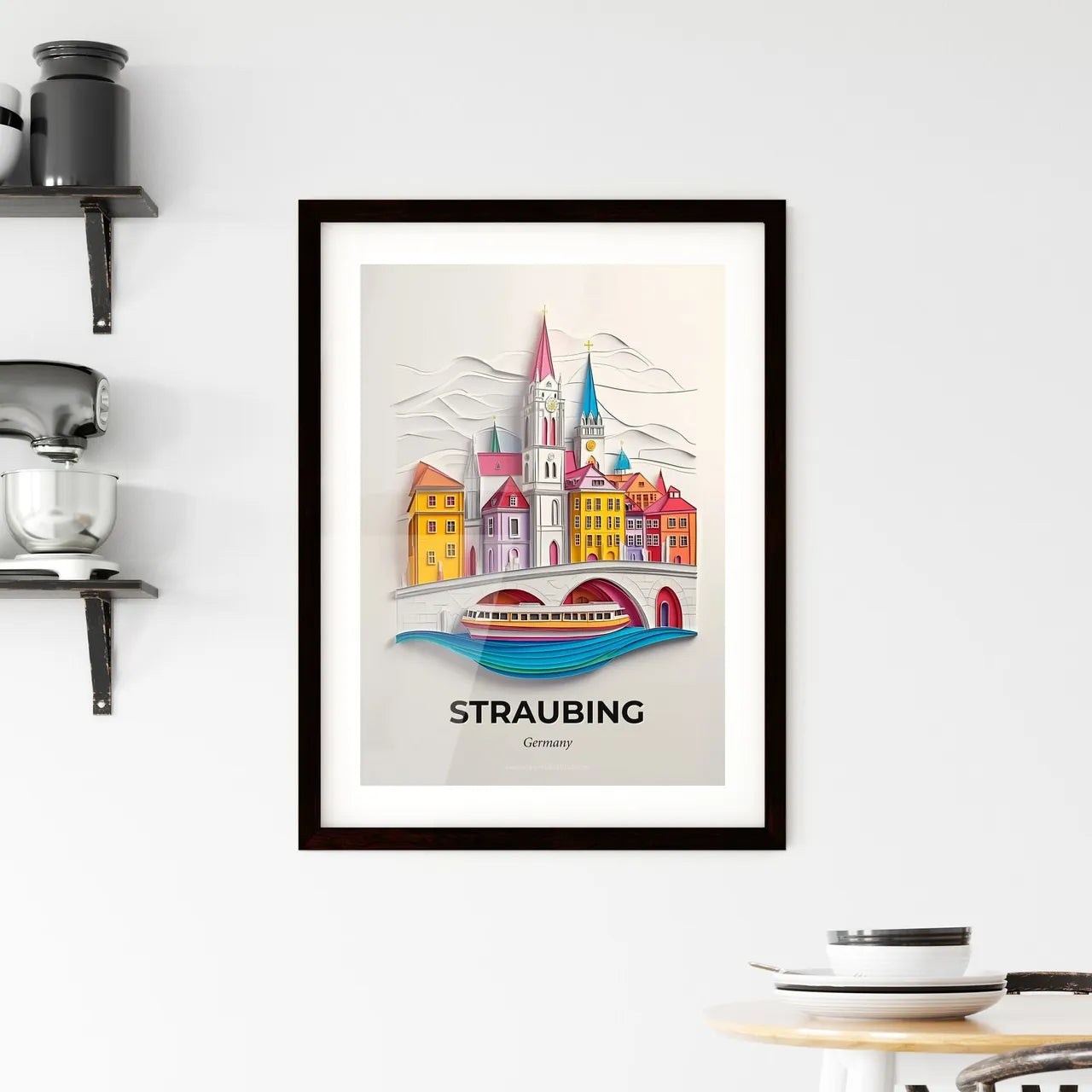 Vivid Straubing, Germany, Framed Wall Art
