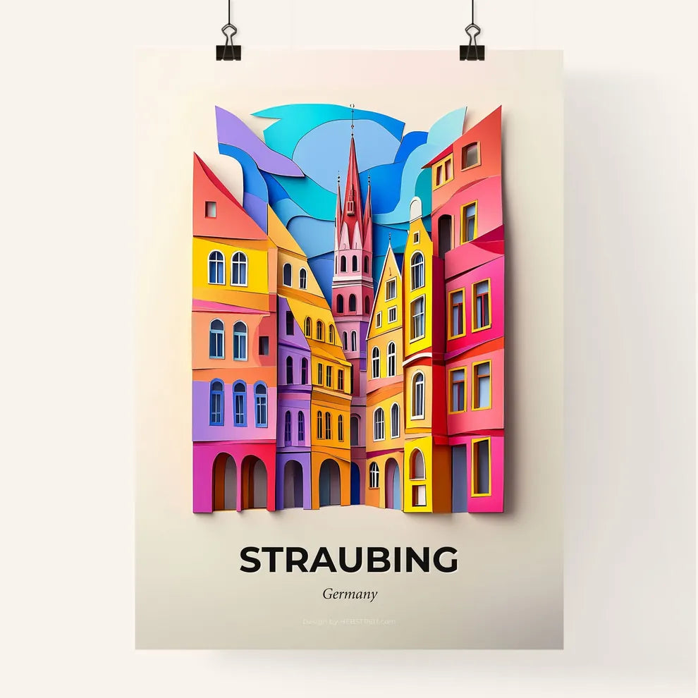 Vivid Straubing, Germany, Colorful Poster