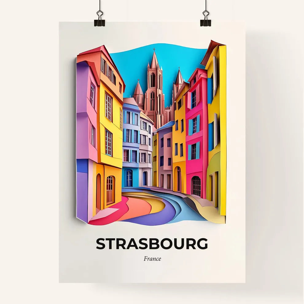 Vivid Strasbourg, France, Colorful Poster