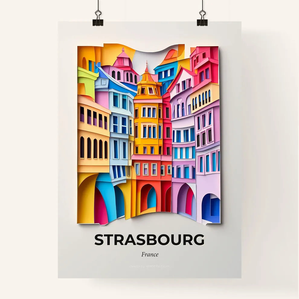 Vivid Strasbourg, France, Colorful Poster
