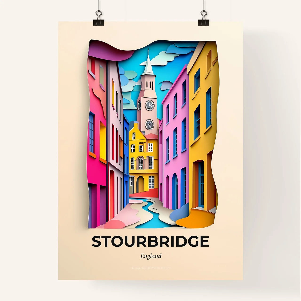 Vivid Stourbridge, England, Colorful Poster