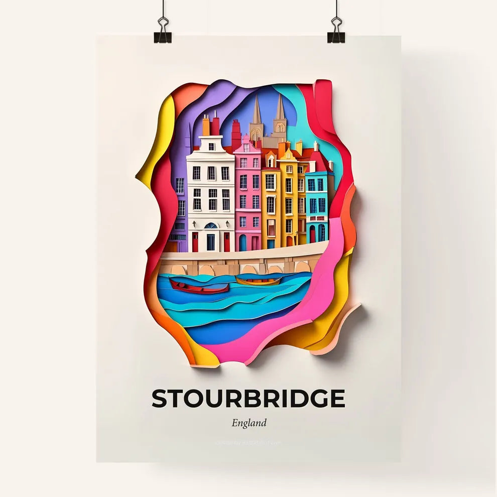Vivid Stourbridge, England, Colorful Poster