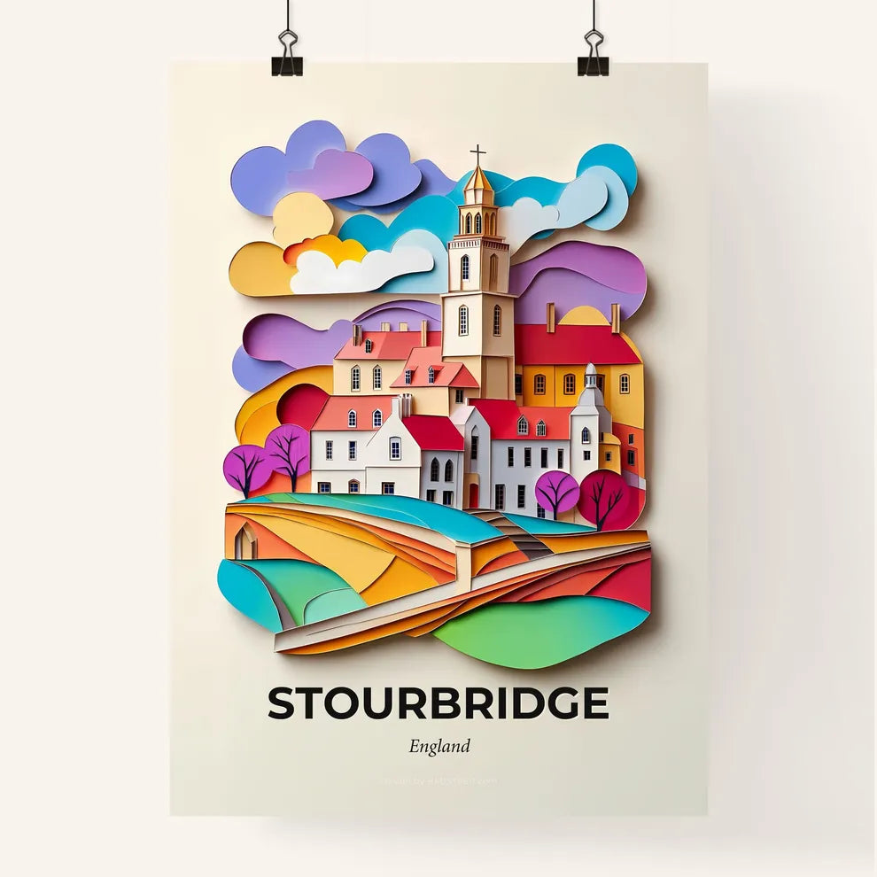 Vivid Stourbridge, England, Colorful Poster