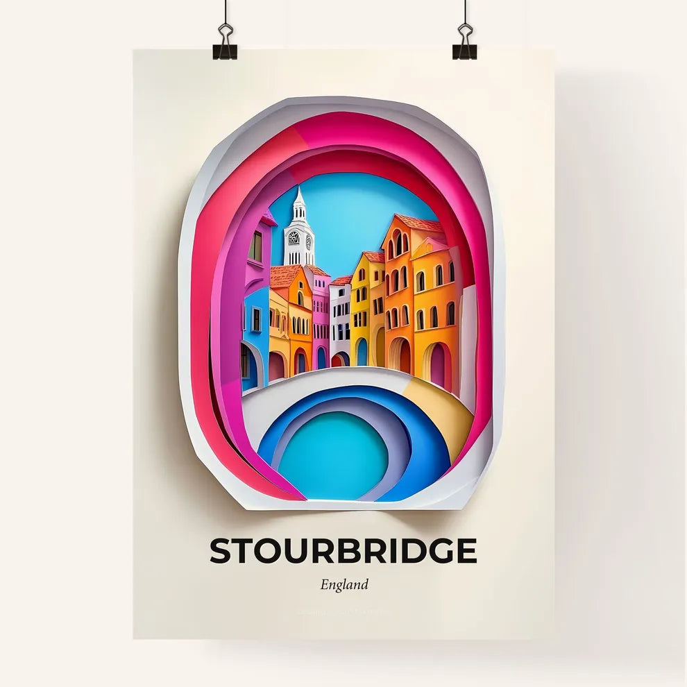 Vivid Stourbridge, England, Colorful Poster